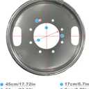 400-423 400423 Wheel Balancers Fits for Ford F-450 F-550 (2005-Newer) 2Pcs 19.5" Rear Wheel Balancers