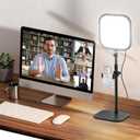 NEEWER Basics 10.8" Video Conference Lighting with Desk Stand & Phone Holder, 15W Bi Color Edge Lit Full Screen Light CRI95+ for Computer Laptop Webcam Zoom Calls Streaming