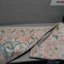 Morebes Floral Pink Rugs for Bedroom Girls, Washable 5x7 Area Rug for Nursery Decor, Indoor Soft Low-Pile Floor Boho Flower Carpet for Kids Playroom Dorm Living Room Dining Room