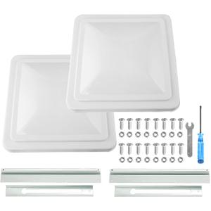 2 Pack 14" Universal Roof Vent Cover Vent Lid Replacement for RV, Trailer, Camper, Motorhome Roof Vent Cover White