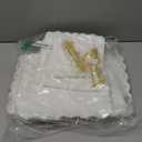 PinCute 5 Pcs Dessert Table Display Set - 2 X Cupcake Stand Holder/Cup Cake Tier Tower & 3 X Serving Tray Combo for Tea Party, Birthday, Baby Shower (Wave Square)