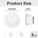 Gisafai 2 Pcs Round Soffit Vent Cover 4 Inch Stainless Steel Louvered Grille Metal Air Vent Covers with Built in Fly Screen Mesh for HVAC Ventilation House Flat Garage Exterior (White)