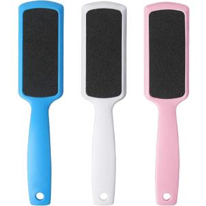 Fu Store Pedicure Foot Files Callus Remover with Double Sided Feet Rasp for Dead Skin Professional Scrubber for Feet (3 Pack) (Blue, White, Pink)