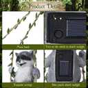 Thyle Solar Light Outdoor Raccoon Statues 19" H Hanging Raccoon on Swing with LED Light Resin Waterproof Hanging Animal Figurine with Hook for Yard Garden Wall Decoration Gift