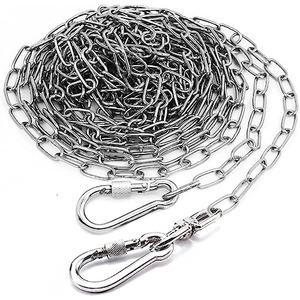 10 ft Heavy Duty Dog Tie Out Chain - Chew Proof Long Dog Leash for Yard, Camping or Travel