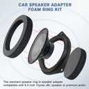 Solid Speaker Spacer with Foam Ring Compatible with Toyota RAV4 Corolla 4Runner Tacoma Sienna Yaris Matrix,6.5 Inch Car Door Speaker Adapter Spacers for Mount Hole Center Dist 5.04"