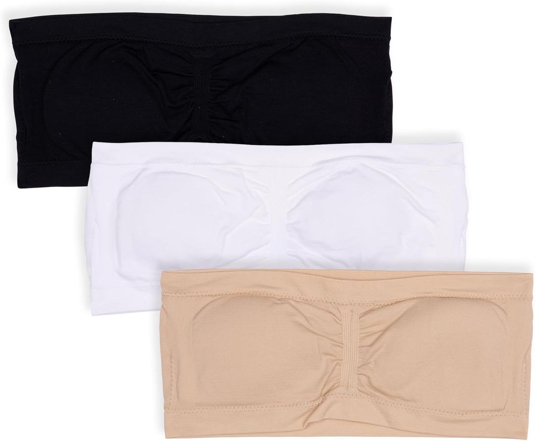 Maidenform Girls' Bra Bandeau 3 Pack (Small, White)