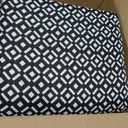 Arden Outdoor Midback Chair Cushion, 18x36.5, Black Demi Tile | Dining Chair Cushion, Rain-Proof Seat Pad, Fade-Resistant, Mold and Mildew Resistant, 18 x 16.5