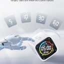 TK3 Pomodoro Timer Cube, Desk Productivity Timer with 5/10/30/60 Min Presets, Custom Countdown, Stopwatch, Clock, 3 Alarm, Silent, Vibrate & Sound Alert, for Task, ADHD, Study, Kitchen, White