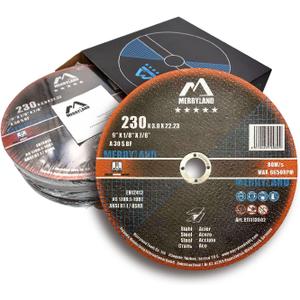 Merryland 25 Pack Cut Off Wheel 9 inch 1/8 Metal Iron Steel Cutting Disc
