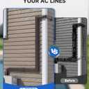 4'' 19.5 Ft Mini Split Line Cover Set, PVC & PP Pipe Covers for Mini Split Lines, Line Guard for Central AC, Brown