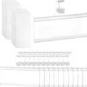 150 Pcs Clear Plastic Wire Shelf Label Holders, Reusable Price Tag Display with Snap Lock, Shelf Tags for Supermarket, Retail, Pantry, 3" x 1.4"