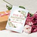 3 x Mother's Day Card for Daughter, Floral Mothers Day Card Gift from Mom or Dad, For My Daughter On Mother's Day, Happy Mothers Day Card