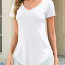 DittyandVibe Women's Long Sleeve Tunic Tops Casual Cold Shoulder Blouse Shirts (White, Small)