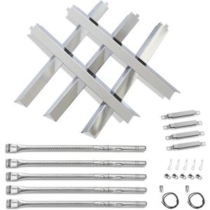 Grill Replacements for Charbroil Performance 463448021 463449021 463365021 5 Burner 463351021 463352521 4 Burner Gas Grill Igniter Stainless Steel Grill Burner Heat Plate Shield Crossover Tube