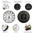 6.3'' Outdoor Thermometer Waterproof Outdoor Thermometers for Patio with Hygrometer Wall Thermometer for Garden Yard Living Room