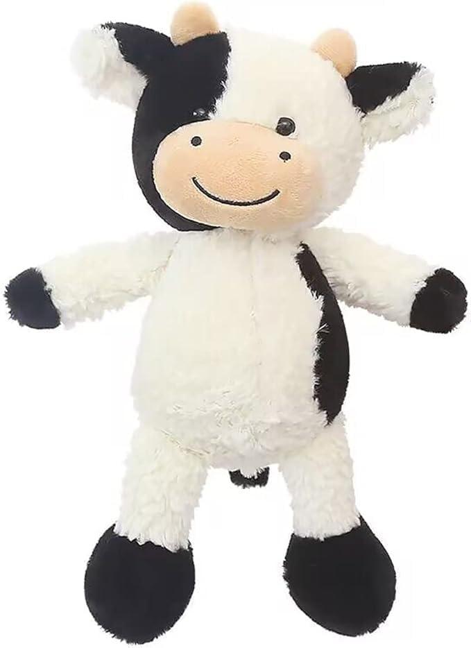 2 x Cow Stuffed Animals Soft Plush Cute Cow Doll for Boys Girls 11.8in(Zhang NIU heibaise)