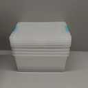 IRIS USA 12 Qt. Plastic Storage Bins Containers with Lids, 4 Pack, Small Sensory Bin, Craft Storage, Craft Organizers & Storage, Organizing Container for Home, Office & Art Supplies, Stackable, Clear