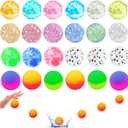 Easter Egg Fillers - Easter Basket Stuffers - 24 Bouncy Balls, Fidget Toys, Easter Basket Essentials Party Favors Supplies, Family Games Prize Bulk Birthday Gifts for Boys Girls Teens Classroom