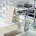 3" X 10" Glass Mirror Subway Backsplash Kitchen Bathroom Beveled Edge Brick Tile (Silver, 10 Tiles 2sq.ft)