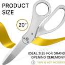 20" Giant Ribbon Cutting Scissors Silver Large Grand Opening Ribbon Cutting Ceremony Shears Grey Scissors Heavy Duty for Grand Openings Ceremonies Special Events & Inaugurations