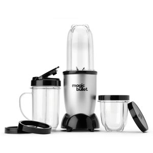 Magic Bullet Personal Blender Set: Bullet Mixer for Smoothies, 250W, Stainless Steel Blades, Dishwasher-Safe Parts