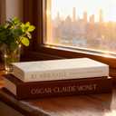 Decorative Books Set of 2, Beautiful Linen Boxes Decor Coffee Table Bookshelf or Mantle, Aesthetic Fake Books for Modern Home Decoration, Keepsake Photo Storage Box (Brown-Beige)