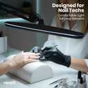 Neatfi XL 2,200 Lumens 24W LED Desk Lamp 23 Wide Shade | Dimmable Eye-Caring Task Light | Adjustable Arm | Home Office, Study, Crafts & Nail Tech (Black, Non-CCT with Clamp)