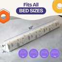 ComfyBumpy 2-Pack Bed Bumper for Toddlers 52" x 5" Foam Rail Guard with Non-Slip Stability | Safer & More Secure Convex Design | Fits Twin, Full, Queen & King Mattresses
