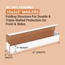 BOX USA Shipping Boxes Long 15"L x 2"W x 2"H 50-Pack - Corrugated Cardboard Box for Moving, Mailing, Packing, Packaging and Storage