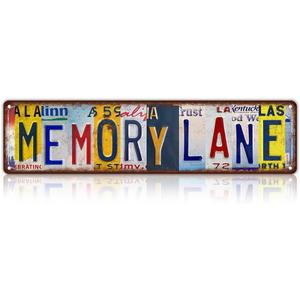 Vintage Memory Lane Wall Decor Street Signs Metal Tin Signs 16 x 4 Inches