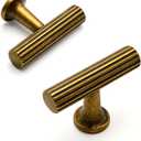 10 Pack Antique Brass Kitchen Cabinet Knobs Cabinet Pulls Drawer Knobs Cabinet Hardware Zinc Knobs for Dresser Drawers (Single Hole Knob)