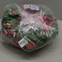 Artificial Cedar Christmas Wreath 63" Christmas Three Cedar Wreaths with 3 Red Velvet Bow Ribbon and Berries Front Door Decoration Wall Hanging Home Decoration for Xmas Party