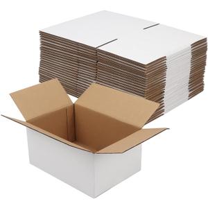 Hoikwo 10x7x5 Inches Small White Shipping Boxes Set of 25, Sturdy Cardboard Boxes for Small Business for Packaging Mailing