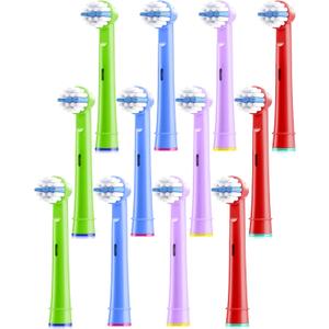 Kids Replacement Heads Compatible with Oral B Toothbrush Head, 12pcs Kids Electric Toothbrush Heads, Toothbrush Replacement Heads Soft Bristles