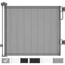 Cumbor 55" Wide Retractable Baby Gates for Doorways, Mom's Choice Award - Mesh Dog Gate for The House, One-Hand Opening Child Toddler Gates for Stairs, Pet Puppy Fence Indoor & Outdoor, Gray
