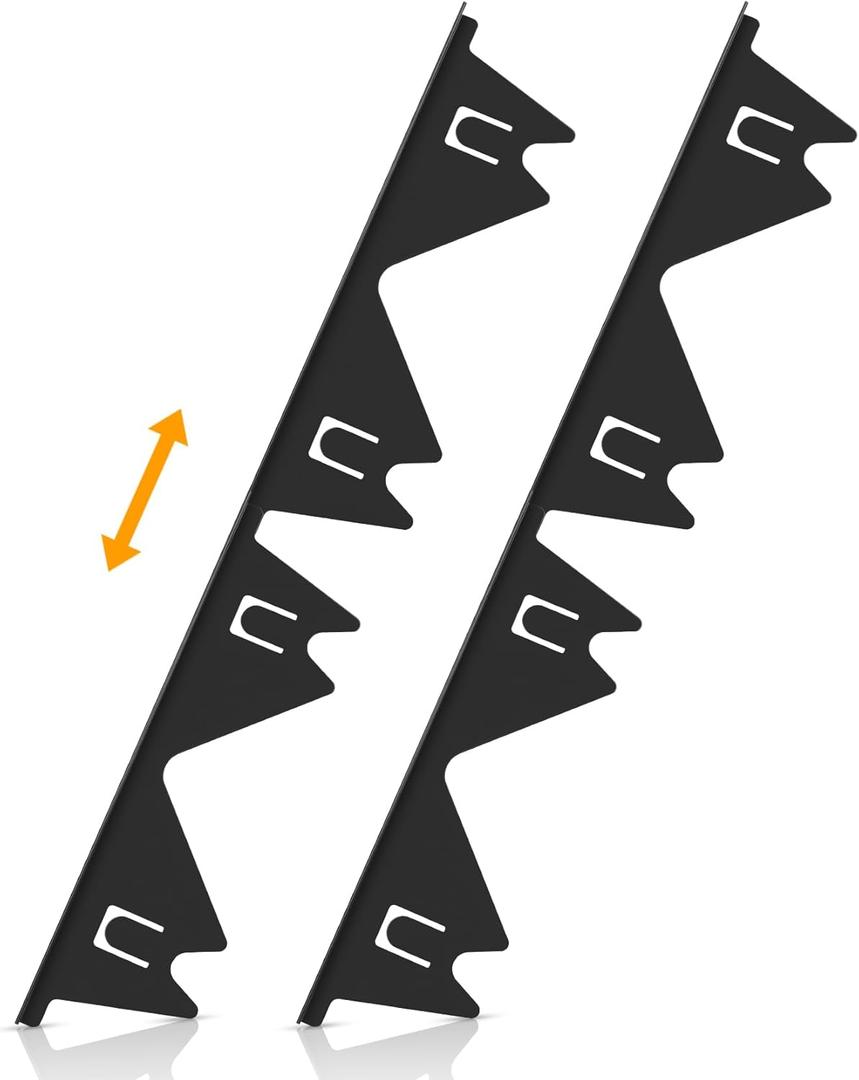 Stainless Steel Stove Gap Covers, 2 Pcs Stove Gap Filler Retractable Kitchen Gadgets for Gas Stoves, Stove Gap Guards Range Trim Kit, Easy Retractable Length13.8" to27.5", Width 0.79", Black