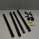 YaFex Curtain Rods 32-58 Inch, Heavy Duty 1 Inch Adjustable Curtain Rod for Windows, Black Short Window Treatment Rods, Modern Design, Easy Installation