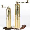 Set of Two Turkish Manual Coffee Grinders, Coffee Mill, Brass Coffee Grinders, Kitchen Decor, Pepper Grinder, Manual Coffee Mill with Handle, Fixed Top