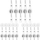 30 Pack Retractable Badge Reels with Swivel Alligator Clip - Bulk Heavy Duty Retractable Badge Holders, ID Card Name Tag Holder Clips for Teacher Student Worker Employee (Translucent Clear)
