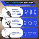 26FT Reach Light Bulb Changer for High Ceilings with Telescopic Extension Pole, 5-20Foot Light Bulb Extension Pole Changer with Baskets and Suction Cup for High Ceilings and Recessed Lights,
Bulb Shape Size	A19