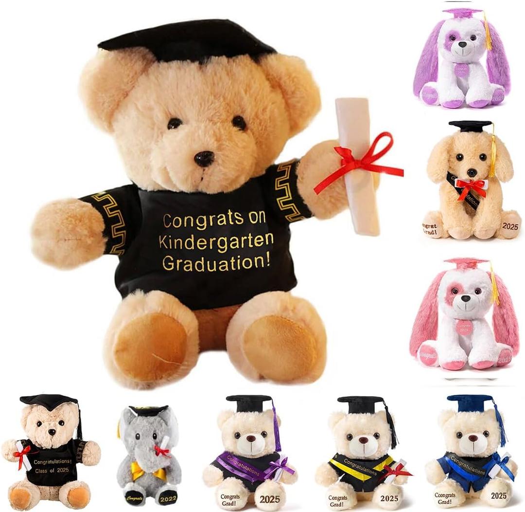 8 Inch Graduation Plush Stuffed Animal Class of 2025 Gift (Kindergarten)