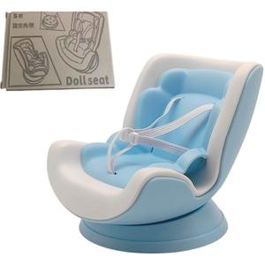 Car Seat Protector for 17cm Doll, Desktop Ornament Set with Accessories,Air Vent Stuffed Toy Carseat, Perfect for Car Decoration and Display,Suitable for 17cm Dolls (Blue)