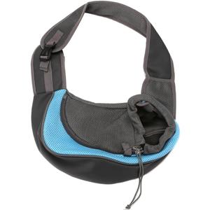 Pet Dog Sling Carrier Breathable Mesh Hands-Free Crossbody Bag for Small Dogs Cat Rabbit Outdoor Travel Light Blue