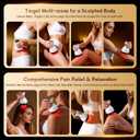 Lymphatic Drainage Massager & Anti Cellulite Massage Tool, Helps Reduce Stretch Marks & Cellulite, for Legs, Arms & Belly, Body Sculpting Machine with Microcurrent & Red-Light & Heat & Vibration