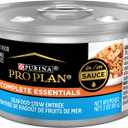 Purina Pro Plan Gravy Wet Cat Food, Complete Essentials Seafood Stew Entree in Sauce - (Pack of 11) 3 oz. Pull-Top Cans, BB April 2028
