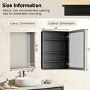 24x30 Medicine Cabinet Surface and Recessed Mount with Thickened Mirror