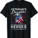 I am a Veteran's Daughter Most People Never Meet Their FUUNY T-Shirt, Size Large