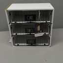 Rae Dunn Farmhouse Decor Metal Wire Storage Baskets, Wood Base Containers Organizing Basket Caddy Bin for Kitchen Cabinets, Bathroom, Pantry, Garage, Laundry Room, Closets