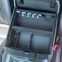 PIMCAR Center Console Organizer for 2023 2024 2025 Ford F250 F350 F450 F550 Super Duty | Custom Fit Insert Compatible with Factory Tray (Fits Bucket Seats) - One Tray (Half-size Tray)